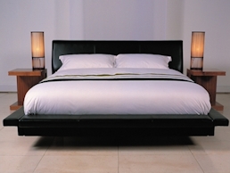 Leather Plinth Bed